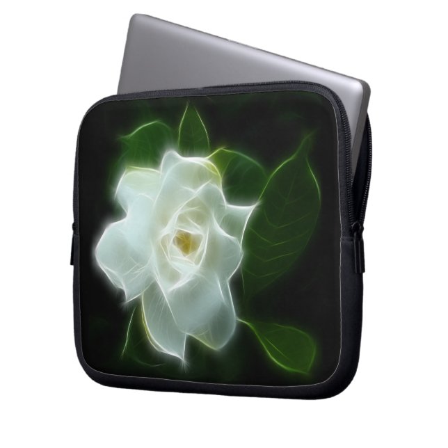 Capa Para Notebook Planta branca da flor do Gardenia (Frente Esquerda)