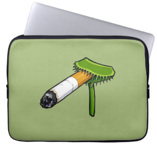 Capa Para Notebook Planta de Venus Flytrap Com Cigarro