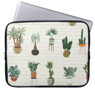 Capa Para Notebook Plantas Domésticas: Interior Invisível Desenhado À