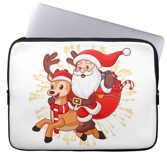 Capa Para Notebook **"Playful Santa Claus Design – Fun and Festive Ch (Frente)