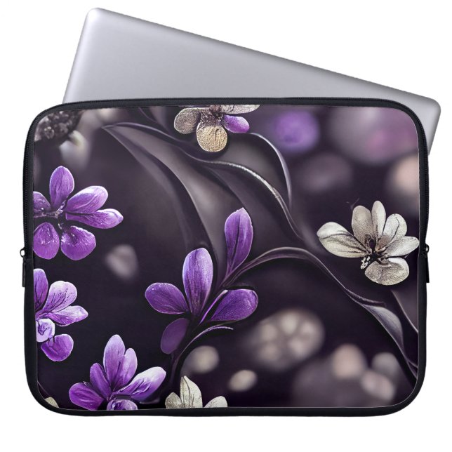 CAPA PARA NOTEBOOK PLUM COM FLORES DELICADAS DE RODAS (Frente)