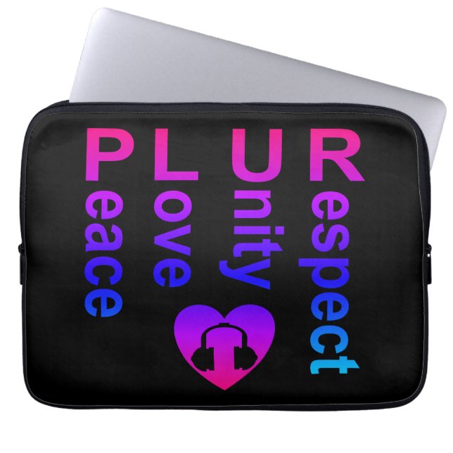 Capa Para Notebook PLUR (Paz Amor Unity Respeito) (Frente)