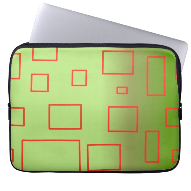 Capa Para Notebook Pocorn Anime Vermelhos Retângulos (Frente)