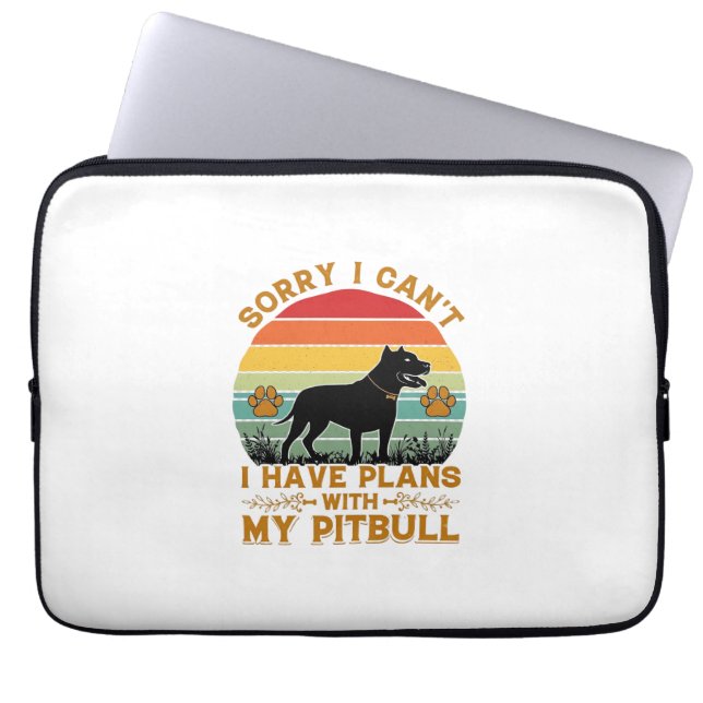 Capa Para Notebook Pode Planos Cachorro Pitbull Retro Pôr do Sol_1 (Frente)