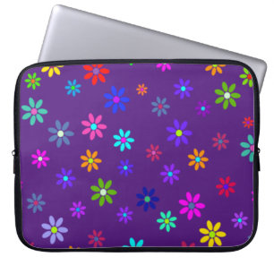 Capa Para Notebook Poder das Flores no Chuveiro - padrão colorido 1