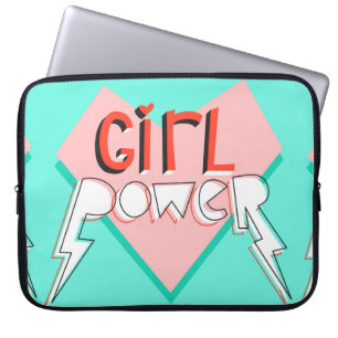 Capa Para Notebook Poder feminino. Design bonito com slogan gráfico b