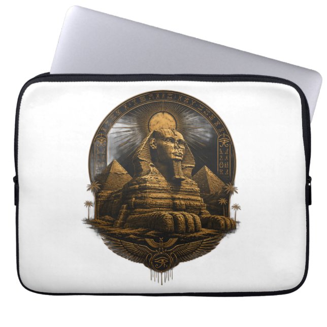 Capa Para Notebook Poder Silencioso | Grande Design Esfinge Egito (Frente)