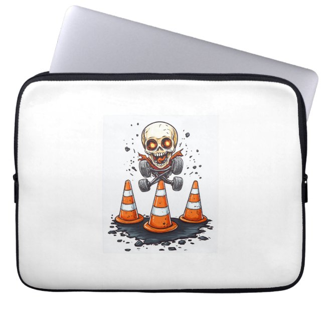 Capa Para Notebook Pogo Bones � Esqueleto Louco em Movimento (Frente)