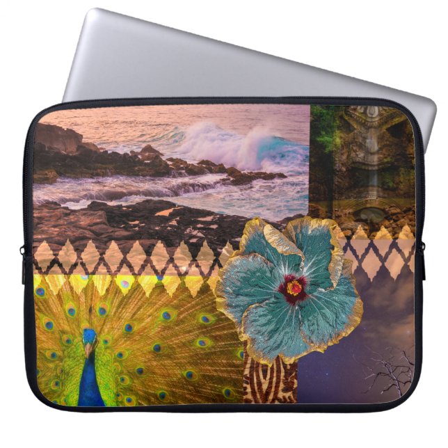 Capa Para Notebook Poipu Sunrise, Kauai Havaiana Collage Wetcase (Frente)