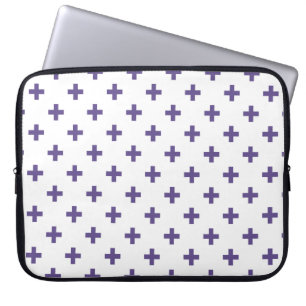 Capa Para Notebook Polka ultravioleta cruza em branco