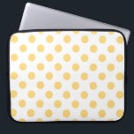 Capa Para Notebook Polkadots amarelos<br><div class="desc">Polkadoes amarelos sobre fundo branco</div>
