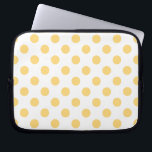 Capa Para Notebook Polkadots amarelos<br><div class="desc">Polkadoes amarelos sobre fundo branco</div>