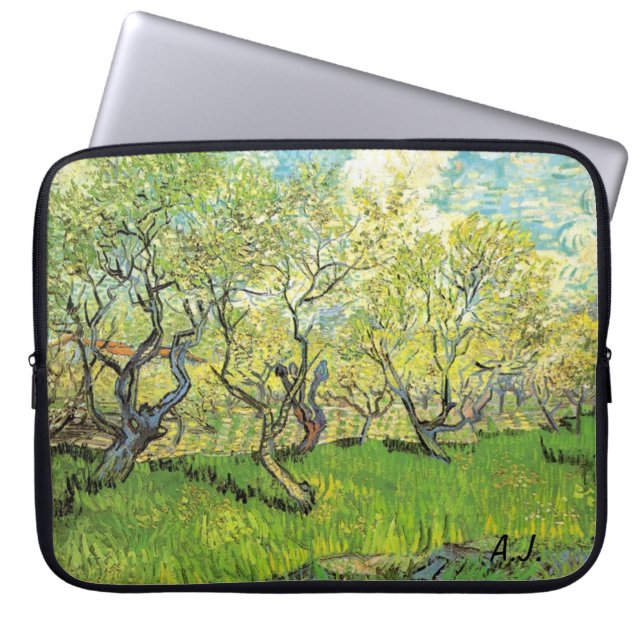Capa Para Notebook Pomar em Blossom, Vincent van Gogh (Frente)