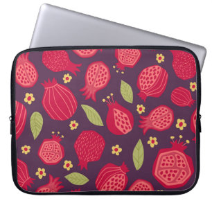 Capa Para Notebook Pomegranatos suculentos: ilustração de safra.