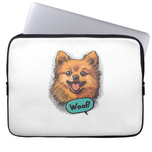 Capa Para Notebook Pomerânia Pop Art � Cão de Quadrinhos Retro