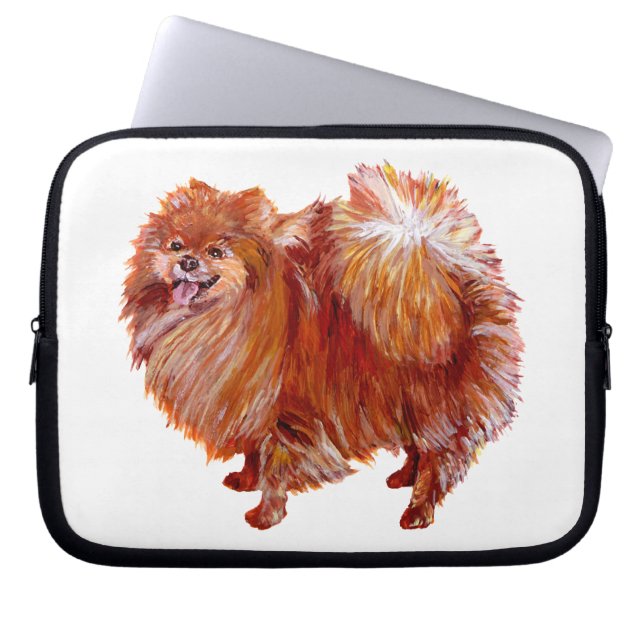 Capa Para Notebook Pomerânia Vermelha (Frente)