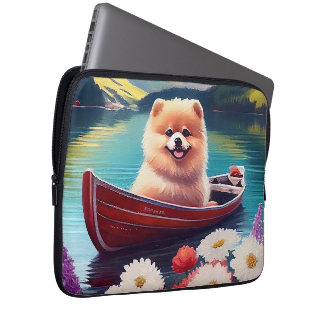 Capa Para Notebook Pomeraniano em um remo: Uma aventura cênica (Frente Esquerda)