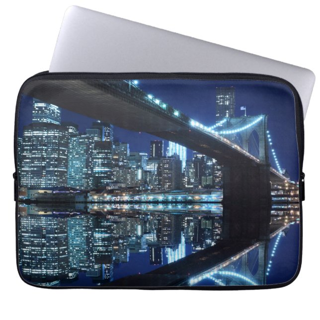 Capa Para Notebook Ponte de Brooklyn e skyline de Manhattan (Frente)