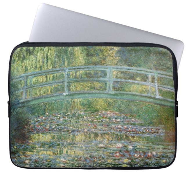 Capa Para Notebook Ponte Japonesa de Claude Monet Arte da Ninféia (Frente)