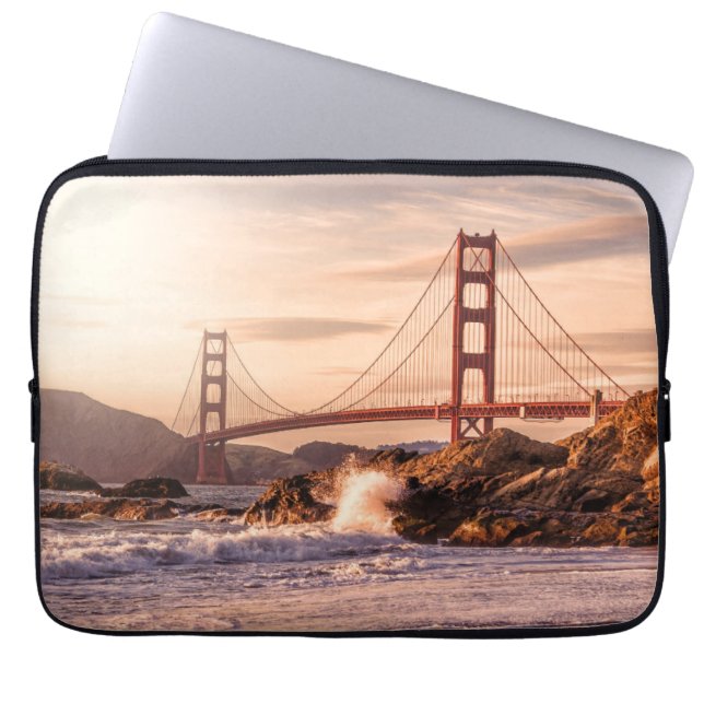 Capa Para Notebook Ponte ouro de Portão de Baker Beach (Frente)