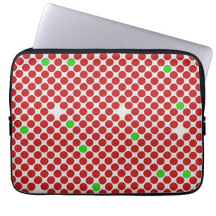 Capa Para Notebook Ponto Padrão Gráfico Diagonal Vermelho Verde Branc