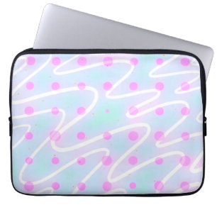 Capa Para Notebook Pontos azuis e magenta