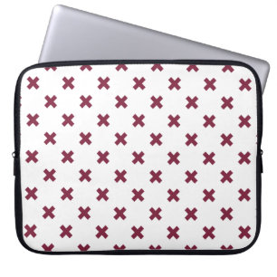 Capa Para Notebook Pontos cruzados de amora em branco