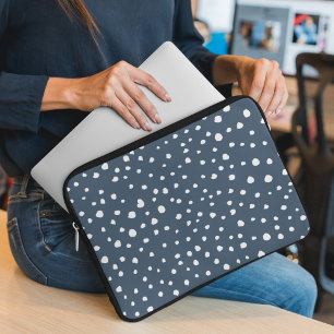 Capa Para Notebook Pontos Dalmáticos Azuis do marinho, Pontos Dalmáti