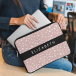 Capa Para Notebook Pontos Dalmáticos Rosa, Pontos Dalmáticos, Seu Nom<br><div class="desc">Padrão de pontos dalmáticos bonitos,  divertidos e adoráveis em cor rosa e branca. Presente moderno e moderno,  perfeito para amante dalmata em sua vida. Personalize adicionando o seu nome,  apelido,  monograma ou iniciais.</div>