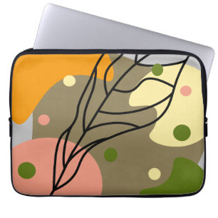 Capa Para Notebook Pontos de abstrato interessantes com folhas