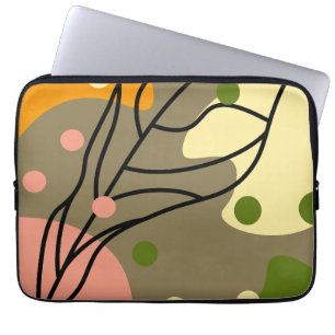 Capa Para Notebook Pontos de abstrato interessantes com folhas
