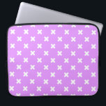 Capa Para Notebook Pontos de cruz brancos em lilás<br><div class="desc">Pontos de cruz brancos em lilás</div>