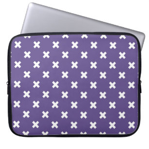 Capa Para Notebook Pontos de cruz brancos no ultravioleta