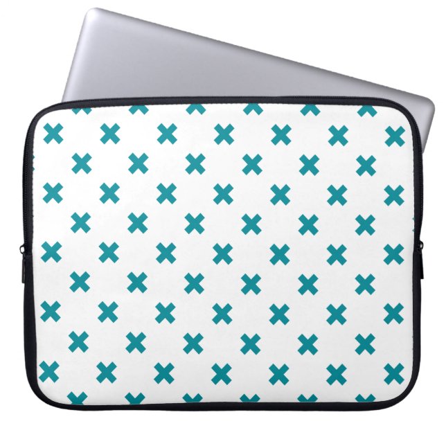 Capa Para Notebook Pontos de cruz em branco (Frente)