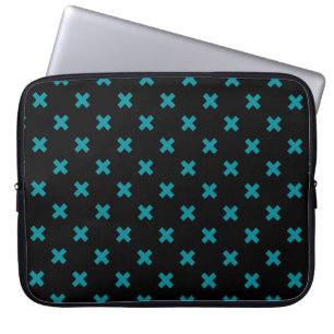 Capa Para Notebook Pontos de cruz em preto