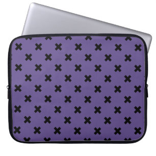 Capa Para Notebook Pontos de cruz pretos no ultravioleta