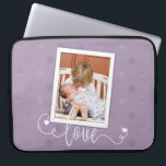 Capa Para Notebook Pontos de Foto Personalizados Modernos<br><div class="desc">Foto personalizada moderna com pontos. A cor da capa do computador pode ser alterada para corresponder à sua foto entrando em "Clique para personalizar mais" e altere o menu de edição.</div>