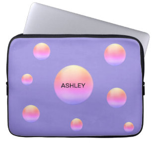 Capa Para Notebook Pontos de Ipanema em Azul Lavanda