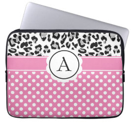 Capa Para Notebook Pontos femininos e impressão de monograma de anima