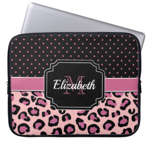 Capa Para Notebook Pontos & impressão do leopardo