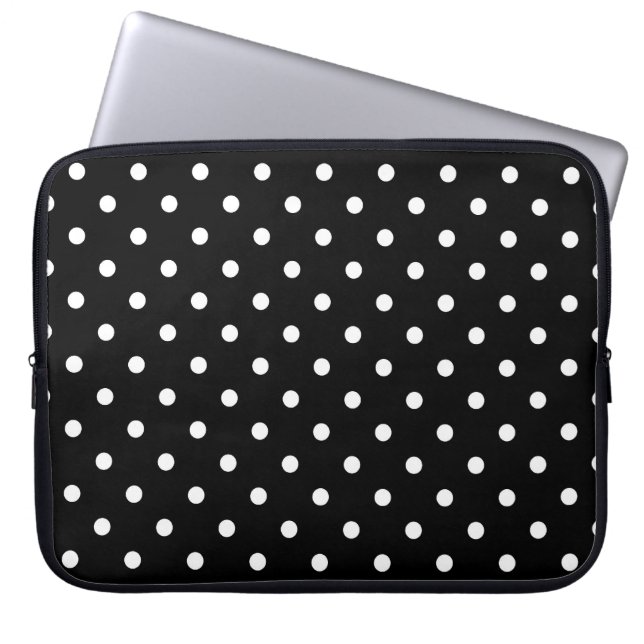 Capa Para Notebook pontos pretos e brancos legais. (Frente)