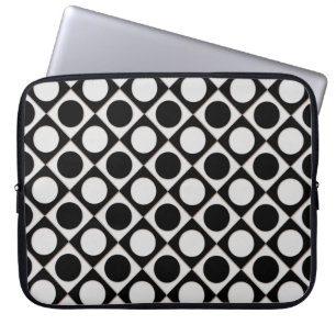 Capa Para Notebook Pontos & quadrados / branco preto + suas ideias