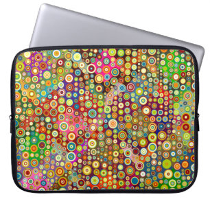 Capa Para Notebook Pontos Retro Coloridos + sua ideia