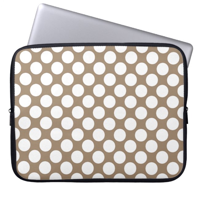 Capa Para Notebook Pontos retrorreflectores grandes - branco e estica (Frente)