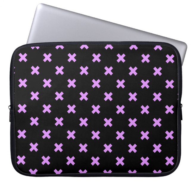 Capa Para Notebook Pontos transversais em preto (Frente)