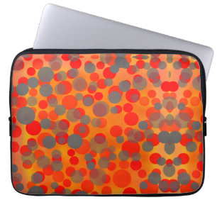 Capa Para Notebook pontos vermelhos e laranja