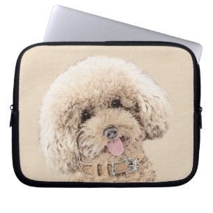 Capa Para Notebook Poodle Miniature Toy Apricot Cream Brown Dog Art