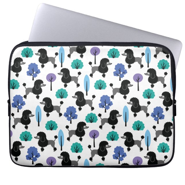 Capa Para Notebook Poodle no parque (Frente)