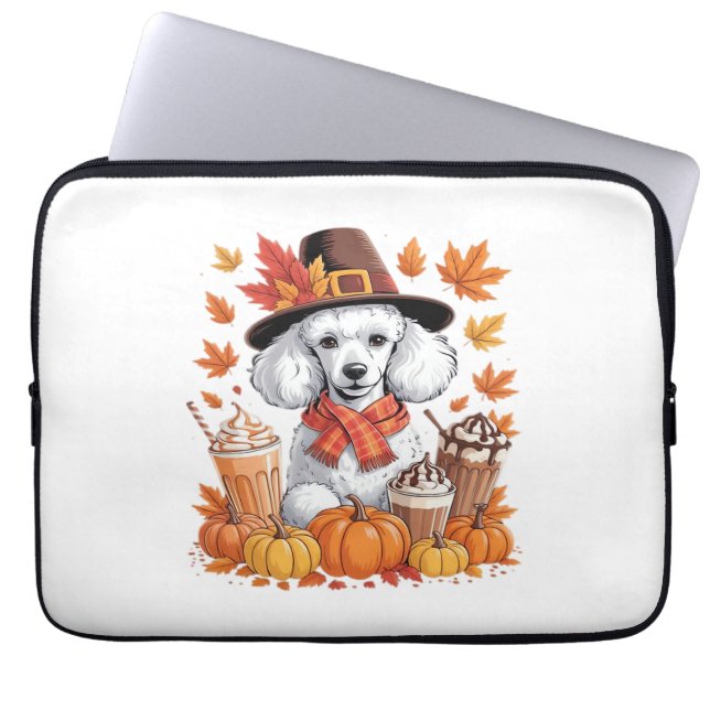 Capa Para Notebook Poodle Thankding Bebe Café Cair Deixa Bomba (Frente)