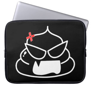 Capa Para Notebook Poop zangado - Brootsch, o PooPoo